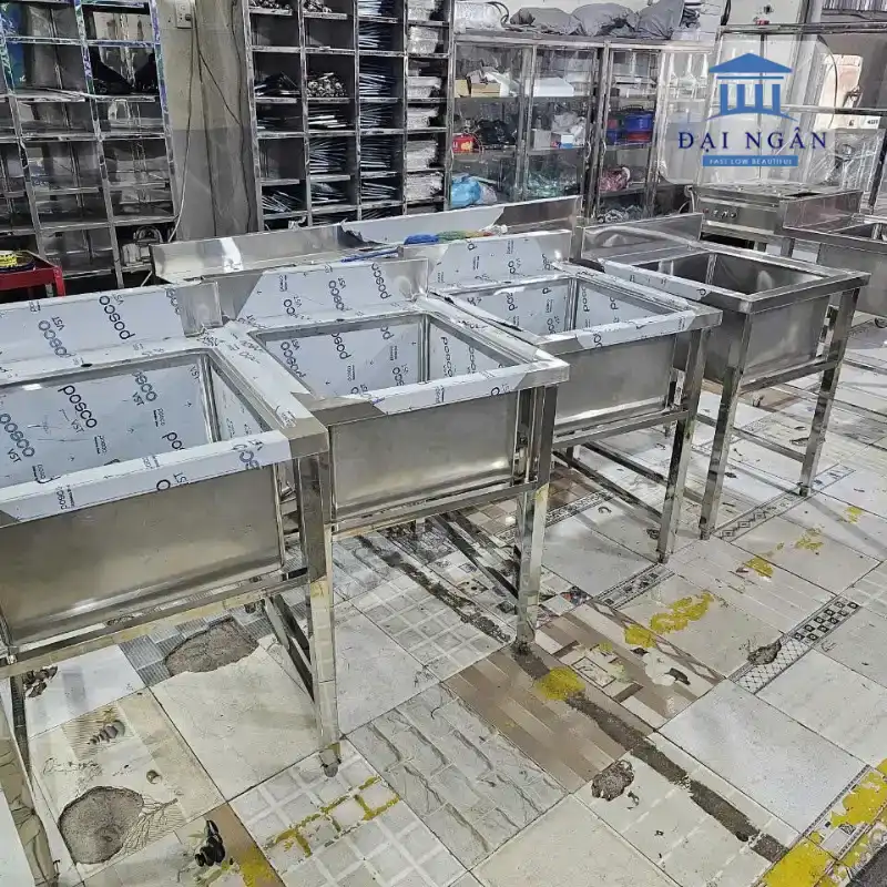 Ứng dụng thực tế bồn rửa chén inox 1 ngăn lớn Ứng dụng thực tế bồn rửa chén inox 1 ngăn lớn