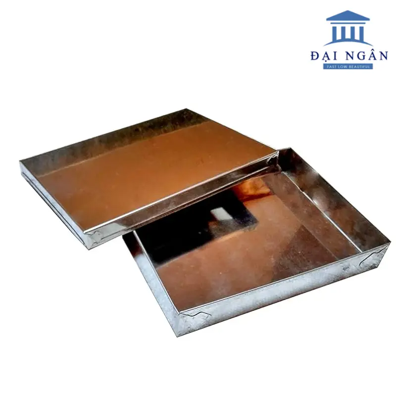 Khay inox 1 lớp sâu 2 cm kích thước 35x50 cm