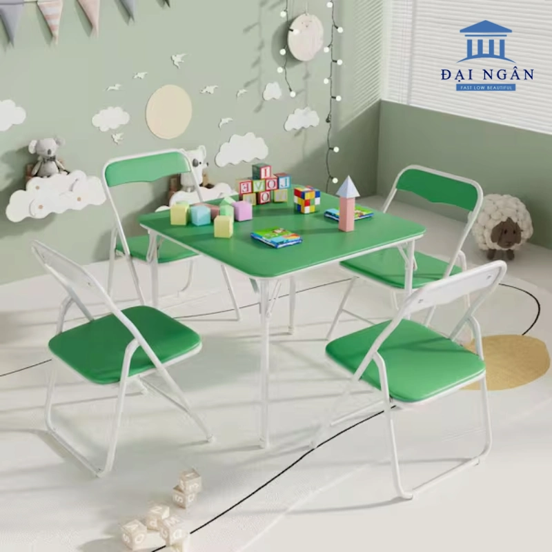 Bàn ghế góc xếp hình mầm non