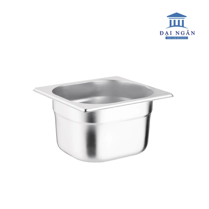Khay inox 1/6 -- 100mm (không nắp)