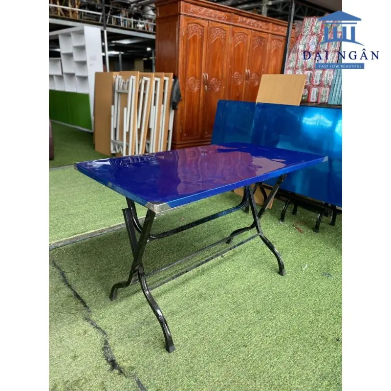 bàn xếp inox chân sắt