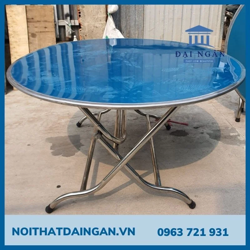 bàn tròn inox