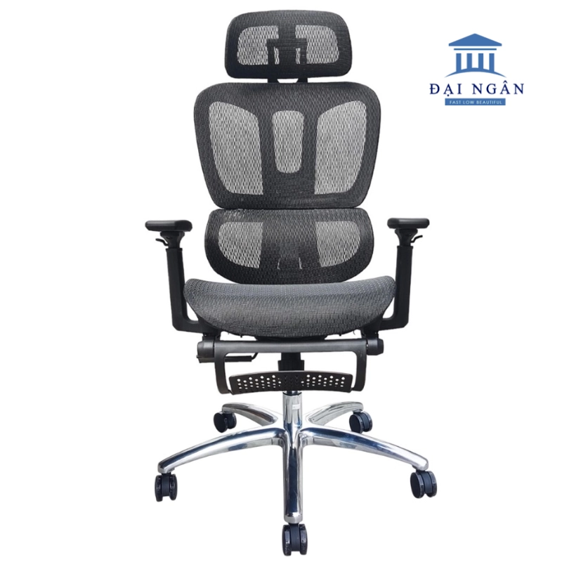 Ghế xoay chân inox kiểu công thái học