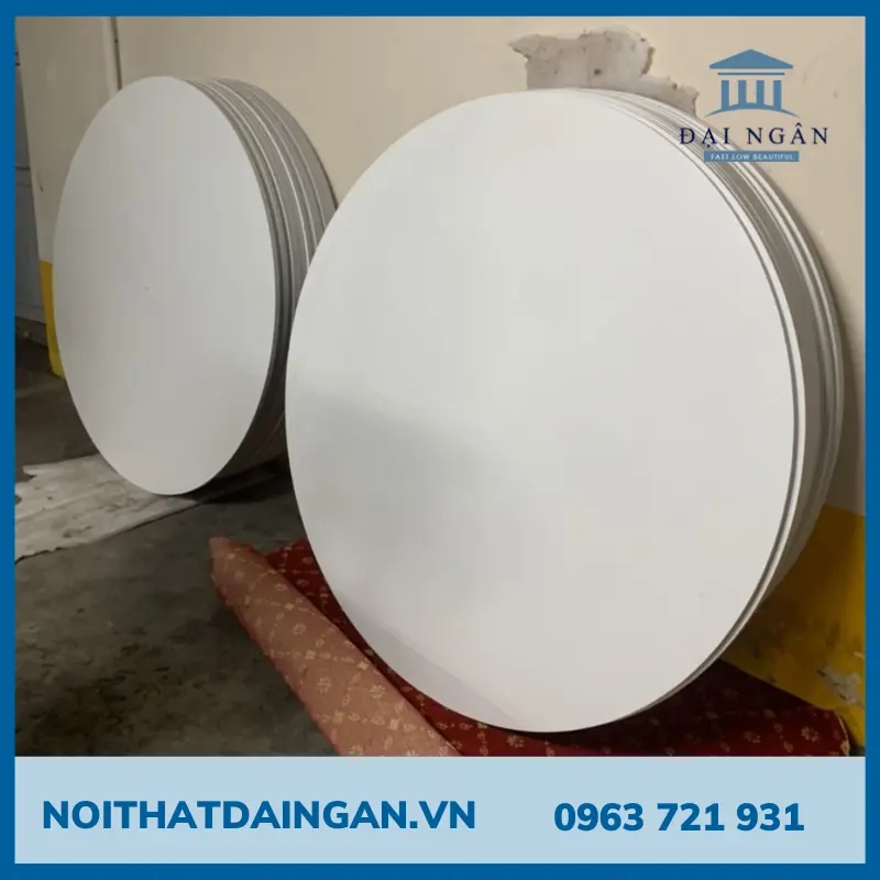 Mặt Bàn Tròn Nhà Hàng Tiệc cưới 1m5 Mặt Gỗ