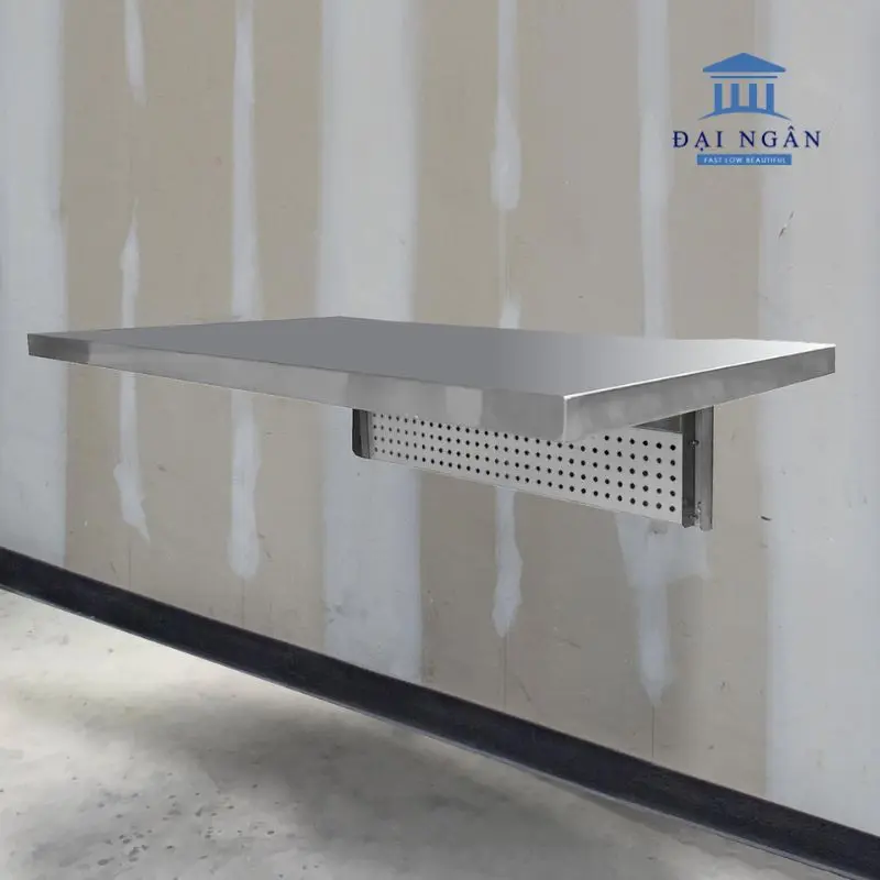 Không gian hạn chế lắp bàn không chân gắn tường