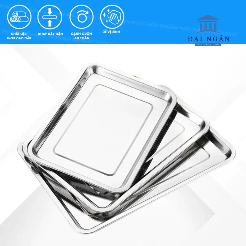 Ưu điểm vượt trội của khay inox cạn
