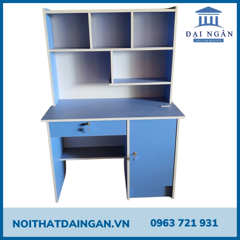 bàn học kèm giá sách