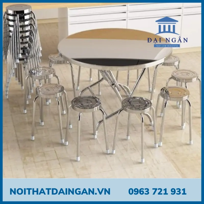 bàn ghế inox quận 1 phổ biến nhất