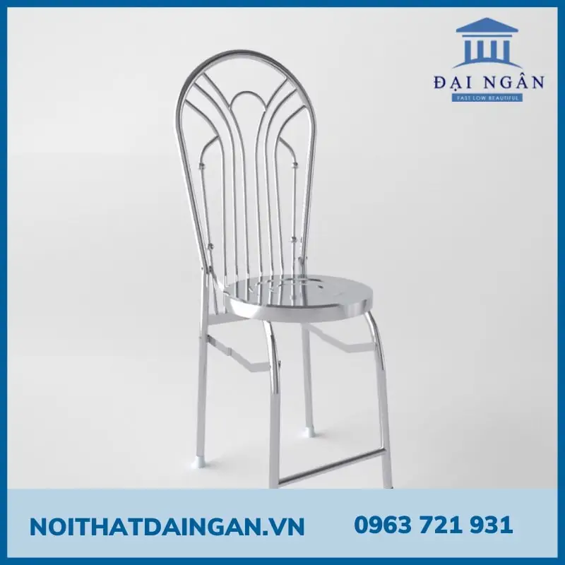 Ghế inox tròn có tựa lưng