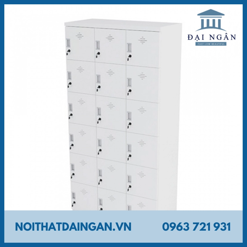 Bật mí tủ sắt locker 18 ngăn được ưa chuộng nhất