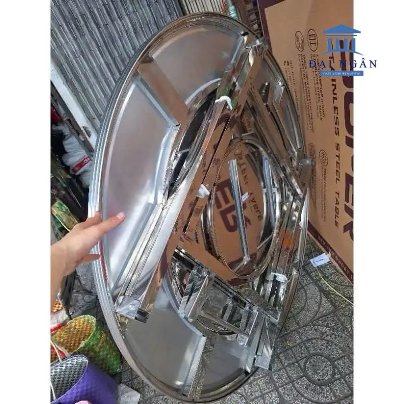 Bàn tròn inox 304 xoay 30cm (mâm xoay nhỏ)