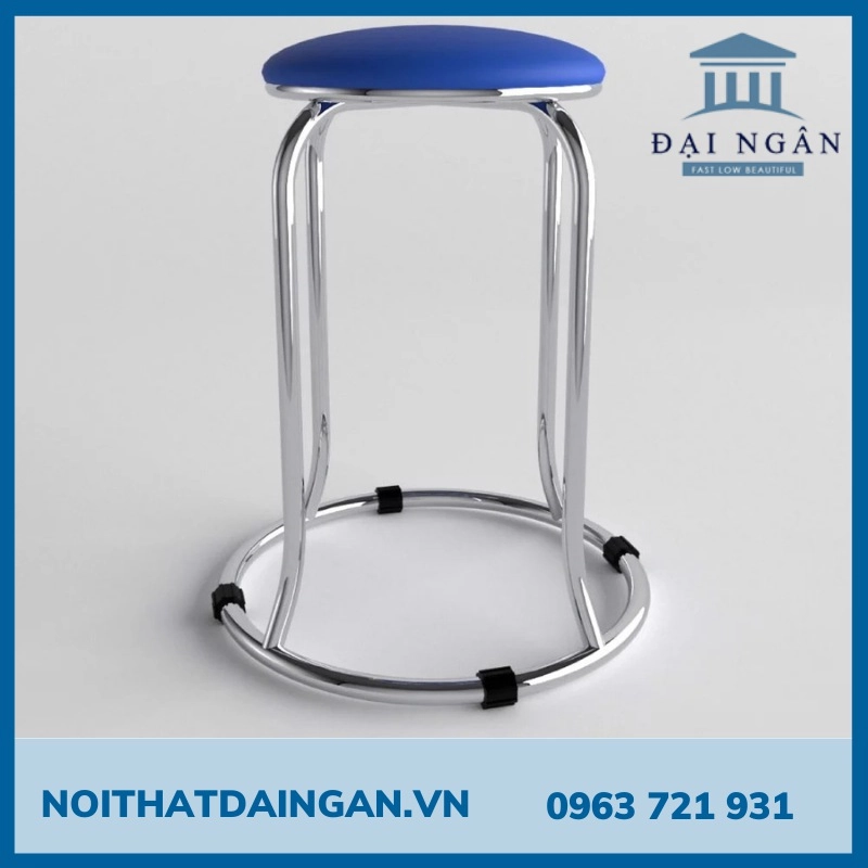 Ghế đôn nệm inox phi 19