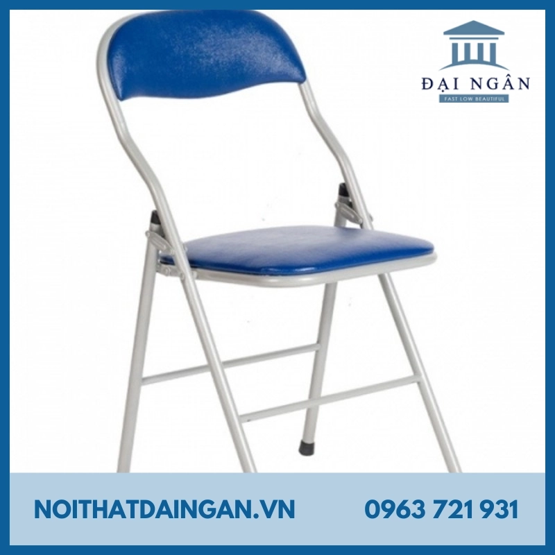 Ghế xếp inox chân sơn lưng ngắn