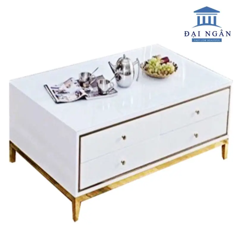 Bàn sofa mặt đá cẩm thạch khung inox