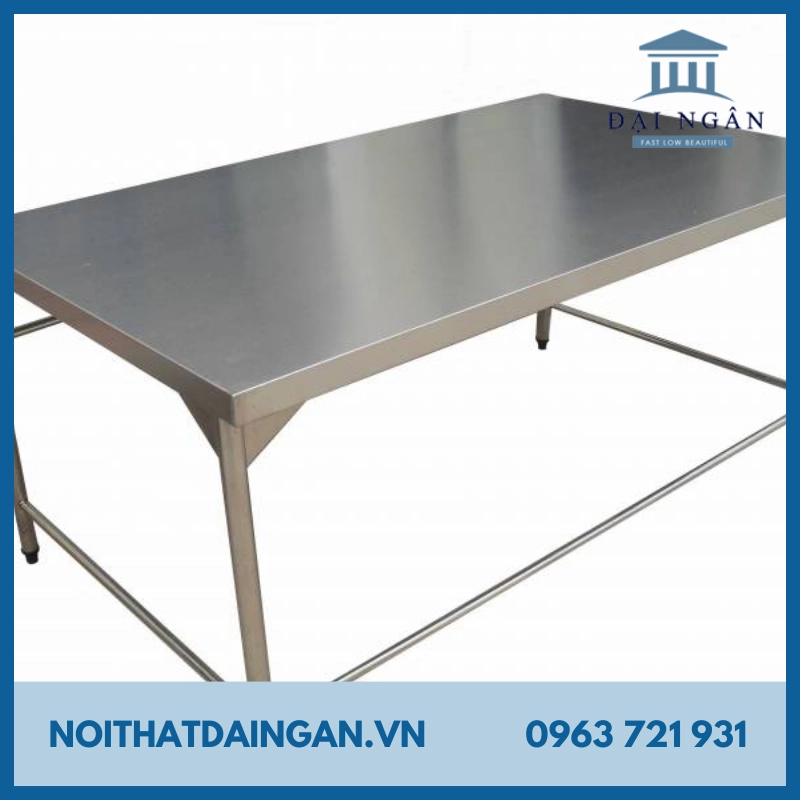 bàn inox chữ nhật