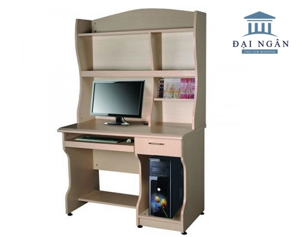 Bàn học sinh viên giá rẻ Sài Gòn liền giá sách NTB01