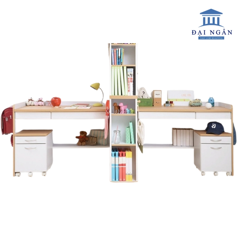 mẫu bàn học đôi cho bé