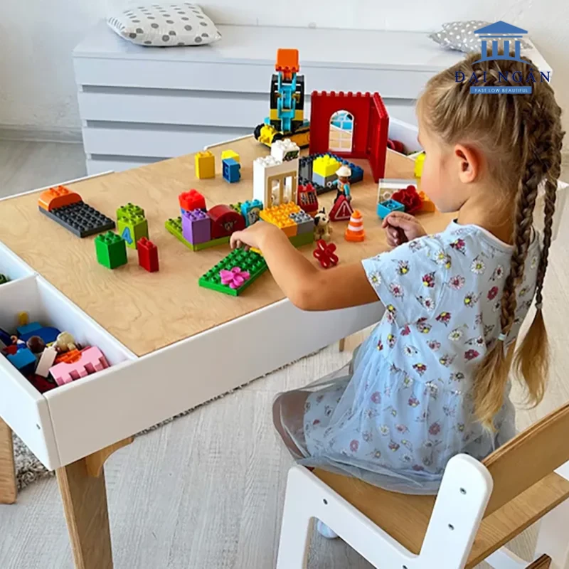 bộ bàn ghế xếp hình lego