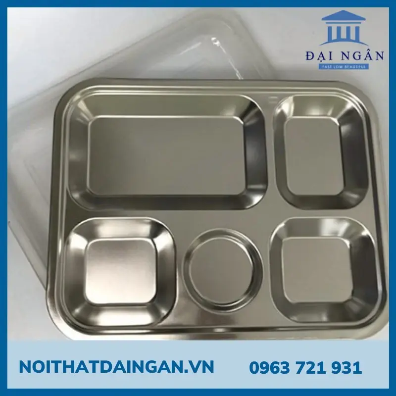 Khay inox 304 có nắp: nắp nhựa, nắp inox chất lượng