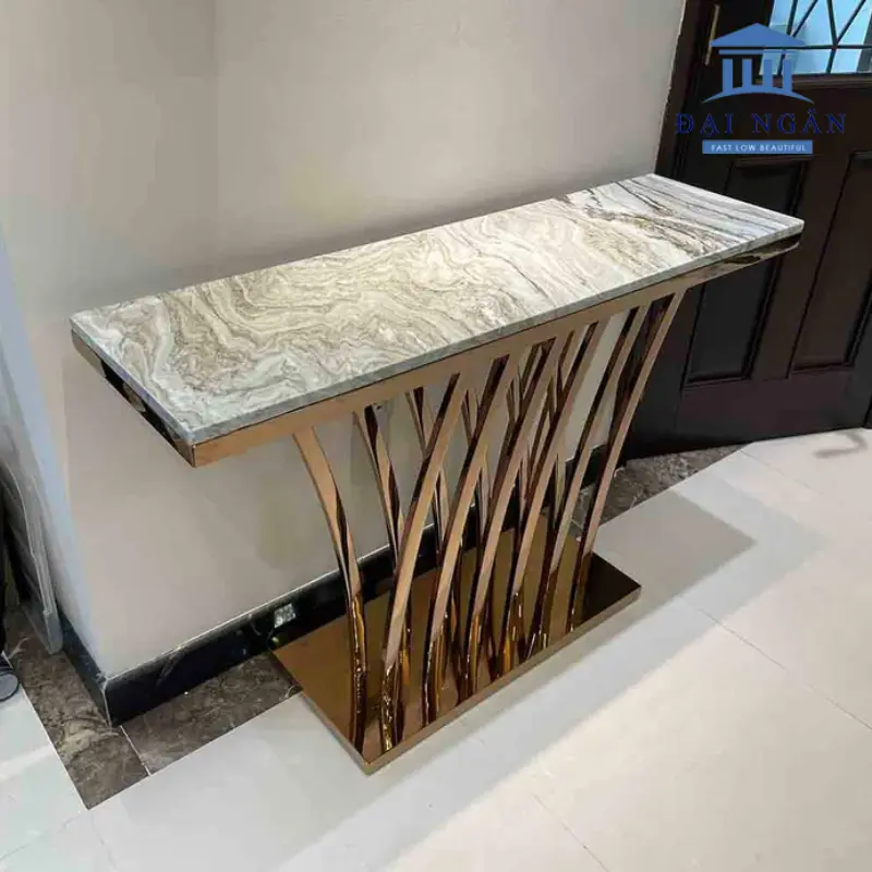 bàn console chân inox