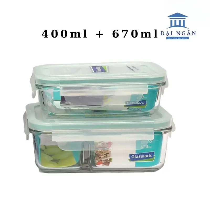 Hộp cơm thủy tinh chia ngăn