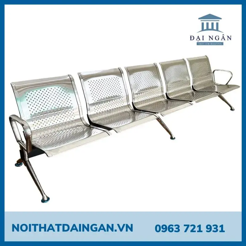 Ghế băng chờ bằng inox 5 chỗ