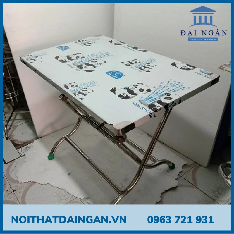 Bàn inox lùn 70x120 cm