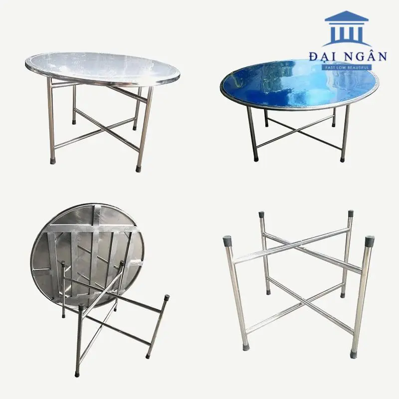 Đặc điểm nổi bật của bàn tròn inox chân rời