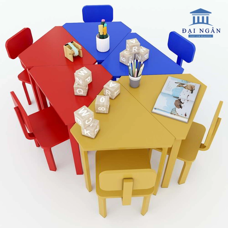 Bàn ghế góc đọc sách mầm non