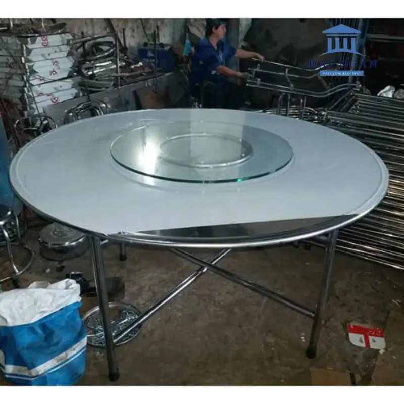 Bàn tròn inox 304 xoay 30cm (mâm xoay nhỏ)