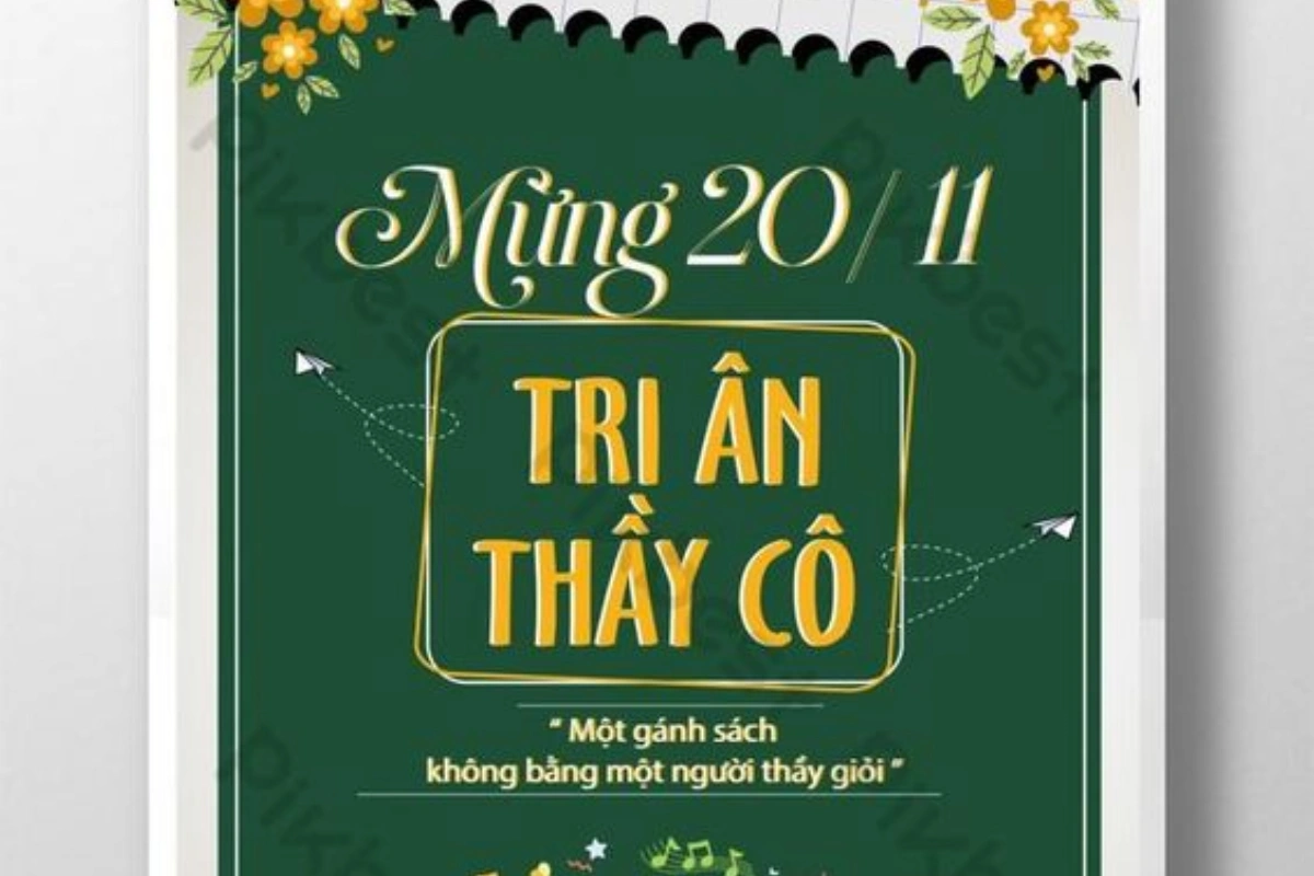 mẫu  trang trí bảng 20 11 đẹp nhất