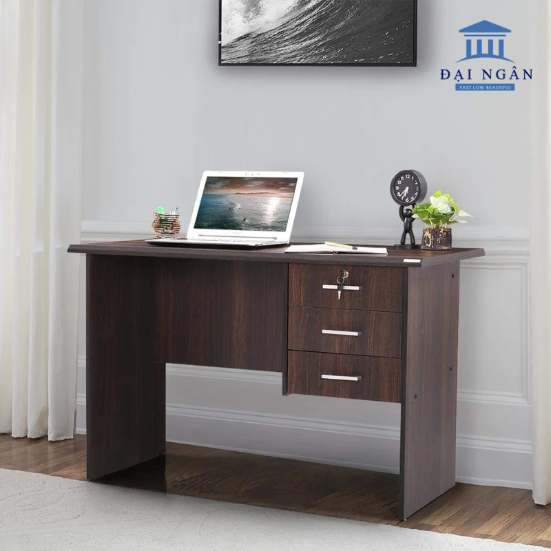 bàn học kèm giá sách gỗ xoan đào