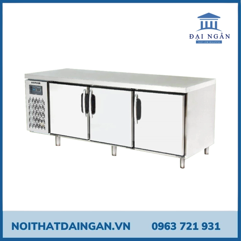 Bàn mát inox công nghiệp: bàn mát 2 - 3 cánh cửa kính