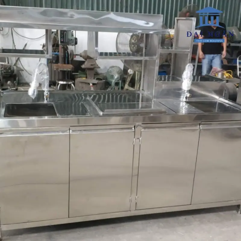 Cấu tạo cơ bản của một bàn inox pha chế chuyên nghiệp