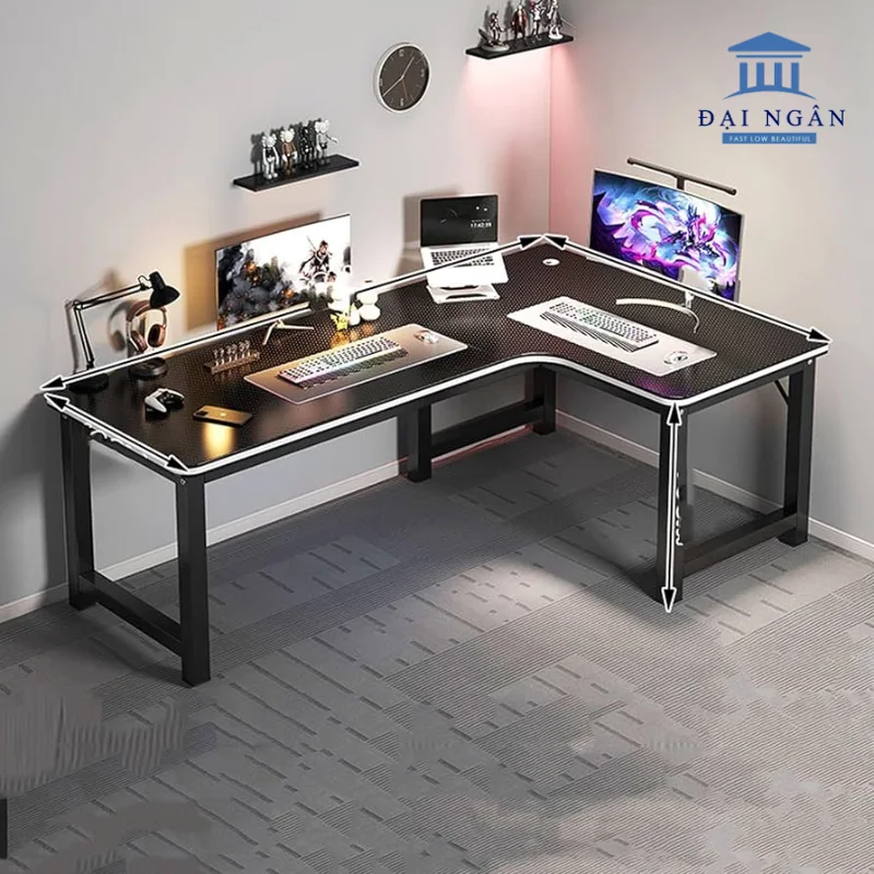 bàn học đôi kèm giá sách