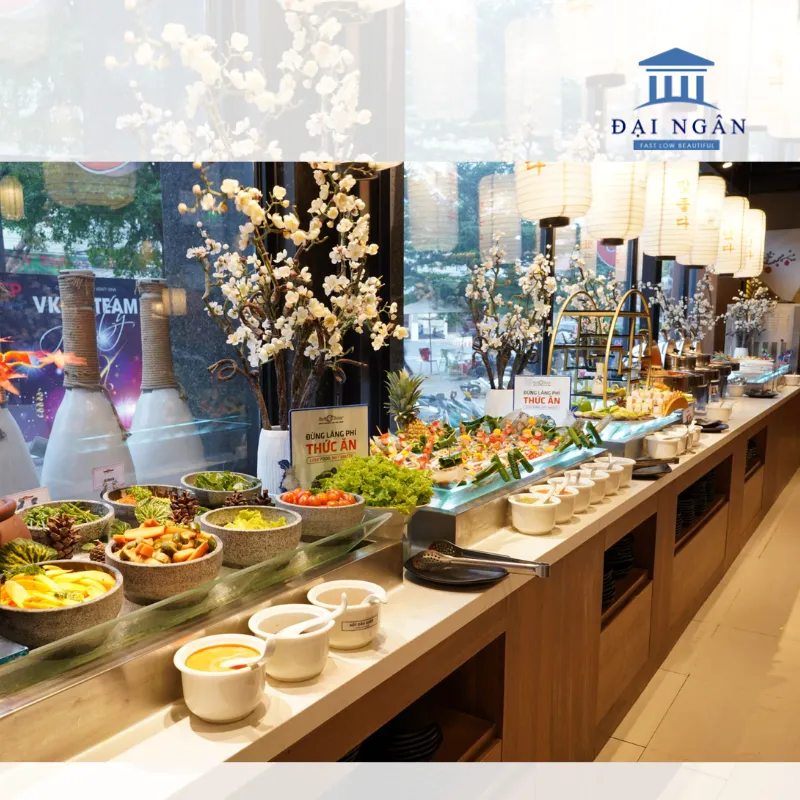 bàn buffet nhà hàng