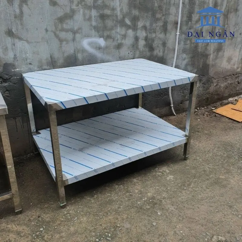 Bàn inox 2 tầng