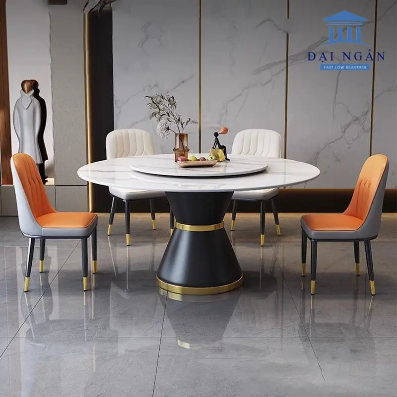Những ưu nhược điểm của bàn tròn mặt đá chân inox 