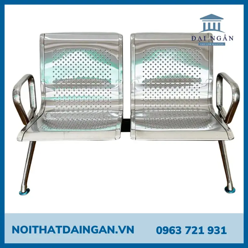 Ghế băng chờ bằng inox 2 chỗ GCI 06