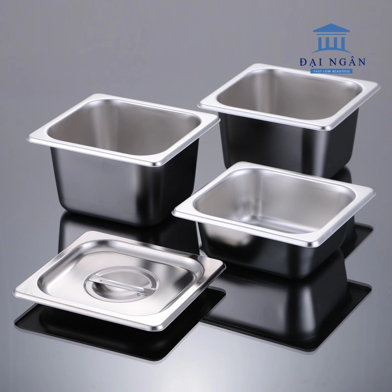 Khay inox buffet 1/6