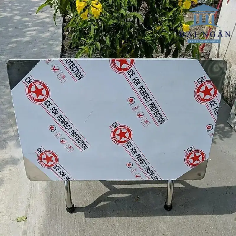 bàn inox chữ nhật 1m