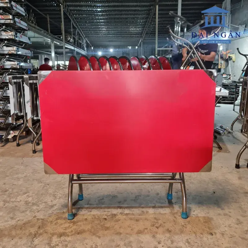 bàn inox chữ nhật 1m2