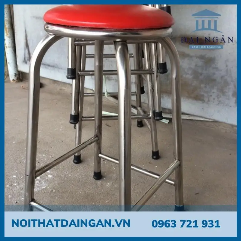 Ghế inox tròn bọc nệm Ghế inox tròn bọc nệm