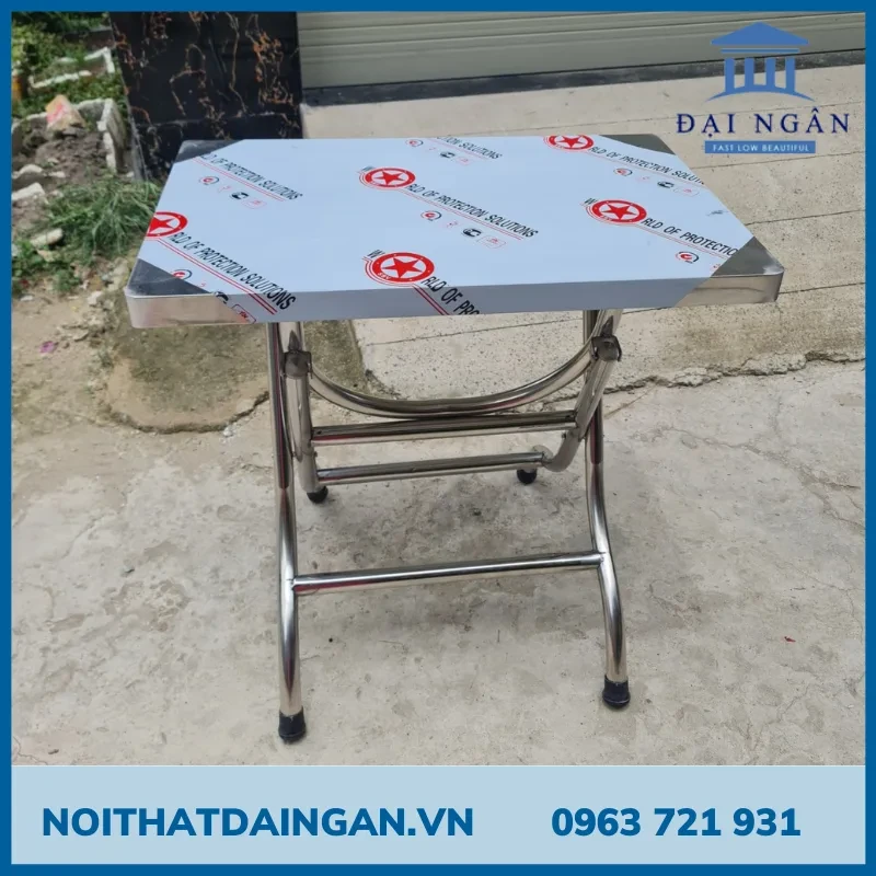 Bàn inox gấp 430 chữ nhật 50x80 cm cao