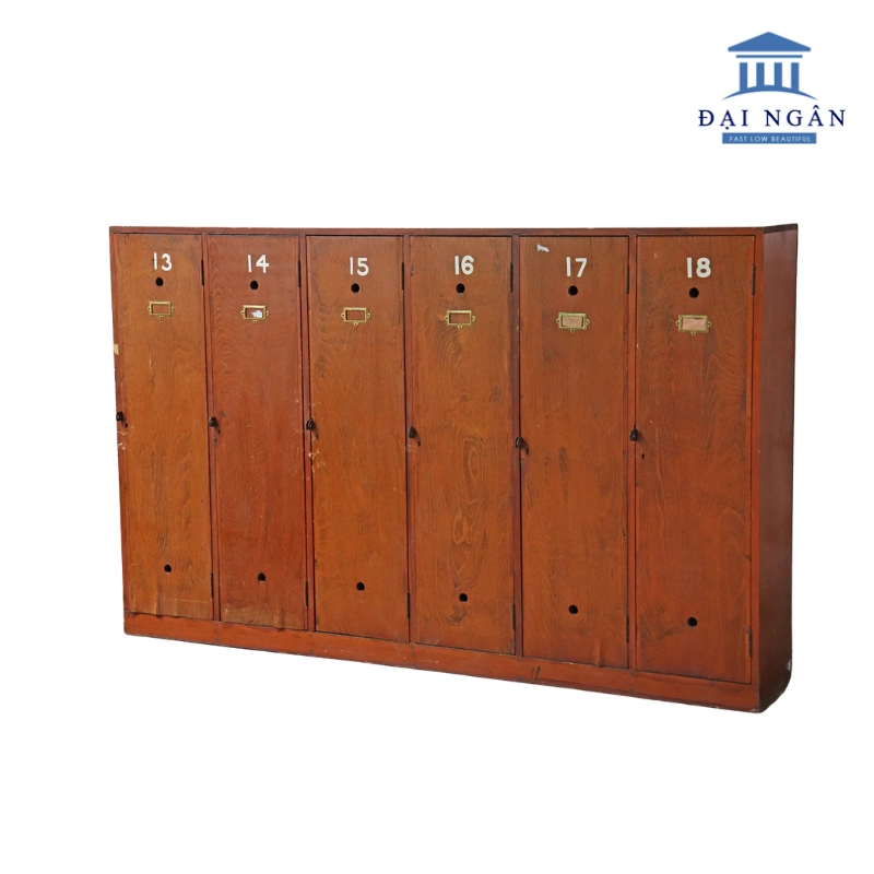 tủ gỗ locker 6 ngăn 