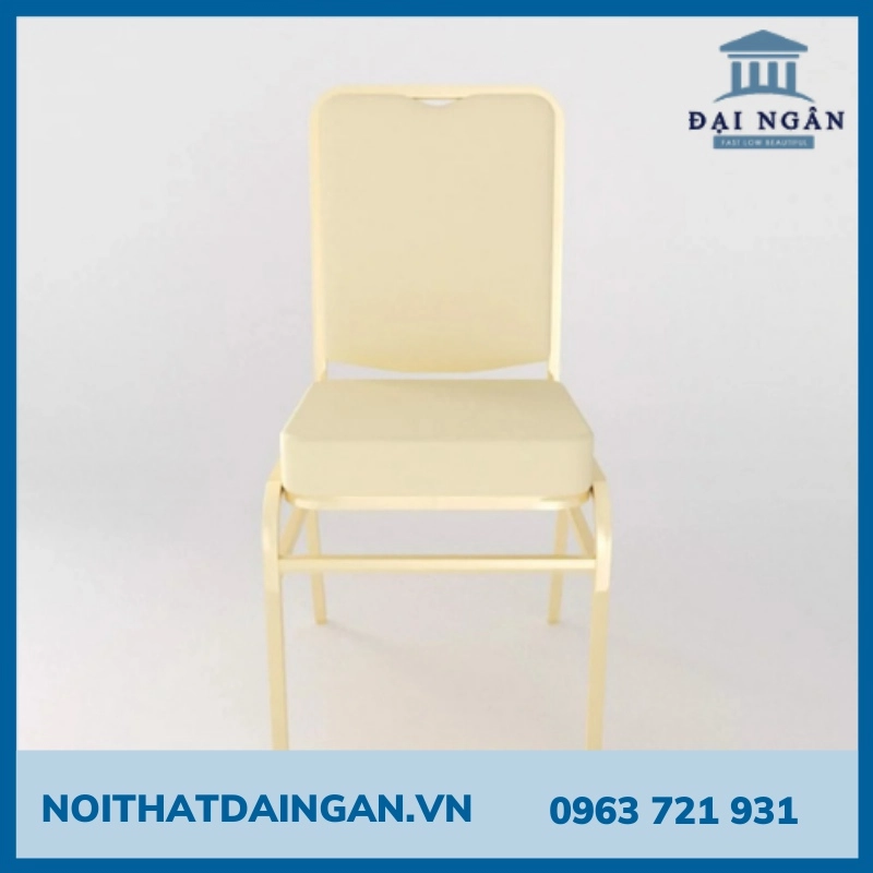 Mẫu ghế nhà hàng đầu vuông sườn sắt