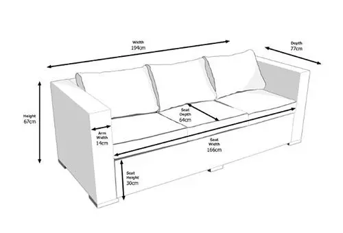 kích thước ghế sofa gỗ