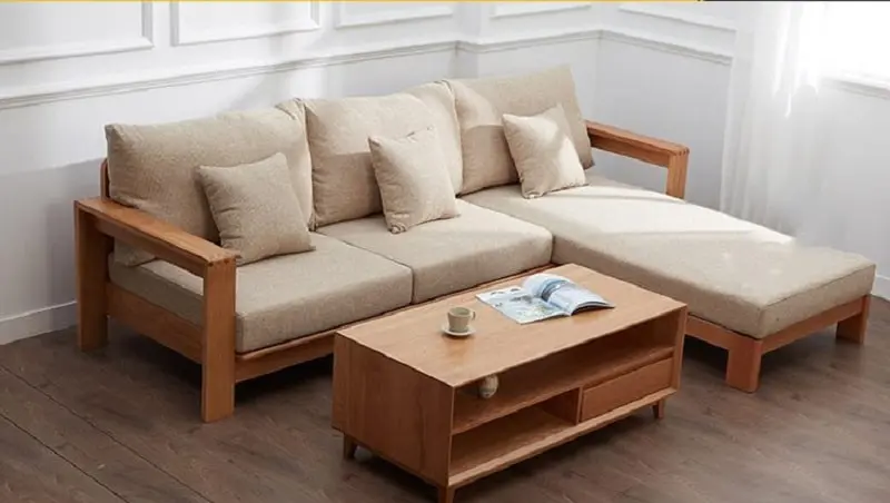 kích thước bộ bàn ghế gỗ phòng khách nhỏ