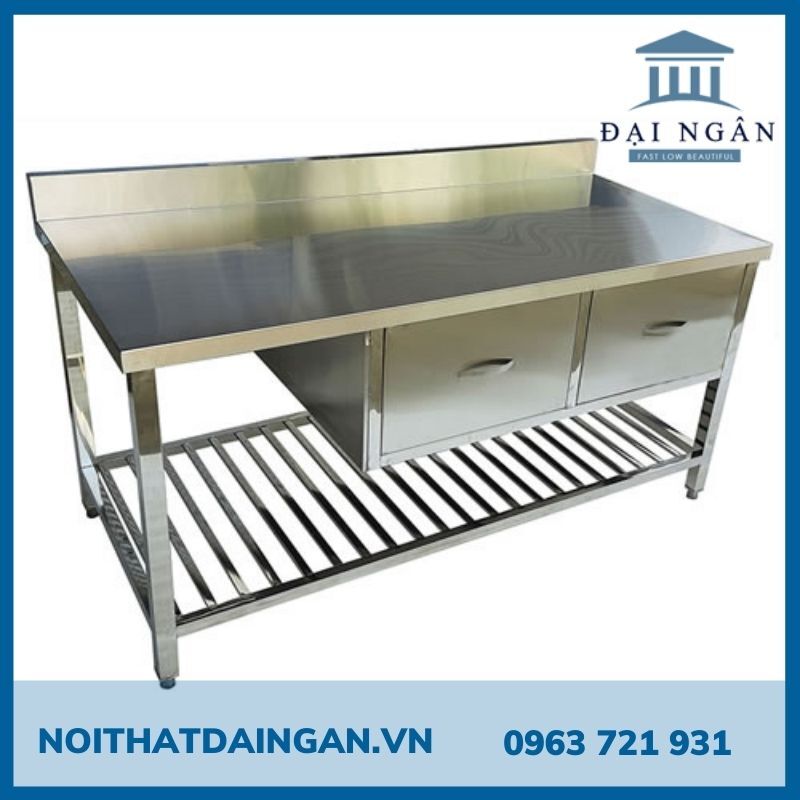 bàn bếp inox công nghiệp