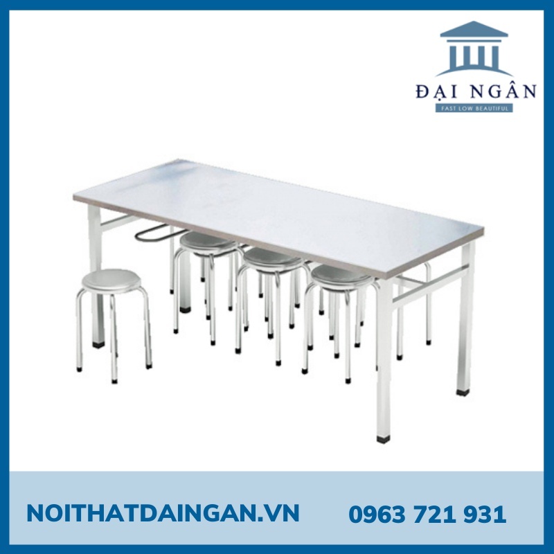 bàn ăn công nghiệp inox